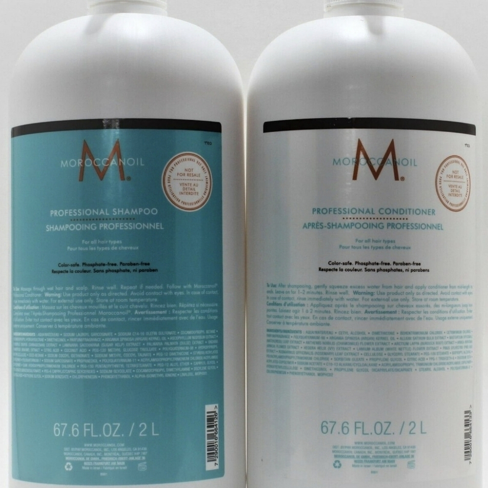 Moroccanoil Hydration Shampoo Conditioner Duo Salon Pro Size 67.6oz /2L Each